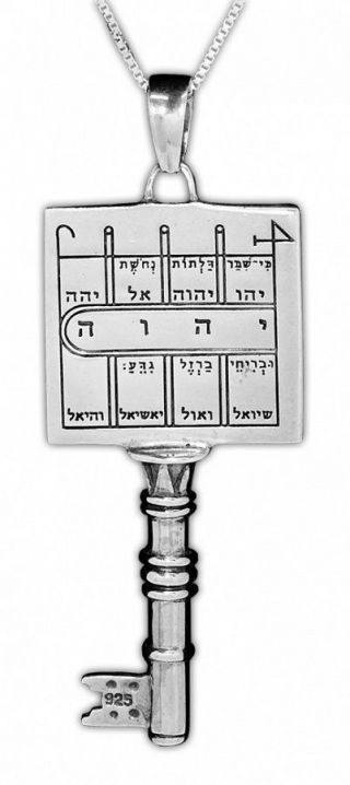 Silver 925 King Solomon Seal Path Clearing Amulet Talisman Kabbalah Key Pendant