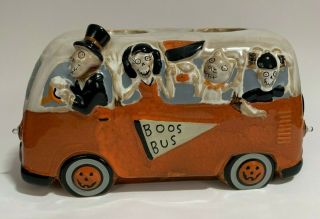 Yankee Candle Boney Bunch 2016 Boos Bus Van Lights Up Retired Candle Holder