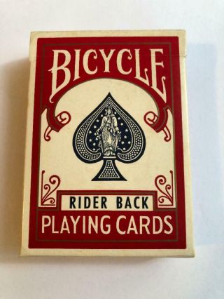 Deck Of Vintage Bicycle 808 Rider Back Playing Cards Red Pre Owned
