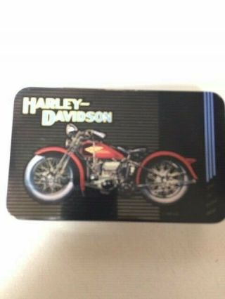 Harley Davidson Playing Cards 2 decks in each of 2 Tin Storage Boxes 2