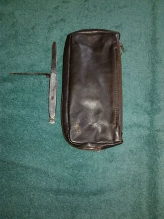 Larger Vintage Leather Pipe Tobacco Pouch