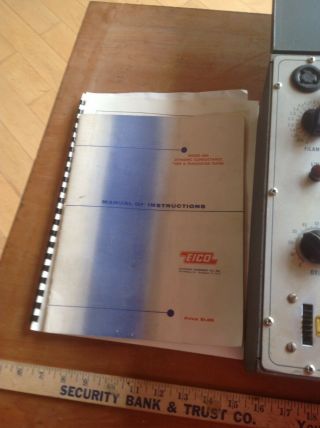 VINTAGE EICO 666 DYNAMIC CONDUCTANCE TUBE & TRANSISTOR TESTER W/MANUALS Collect 2