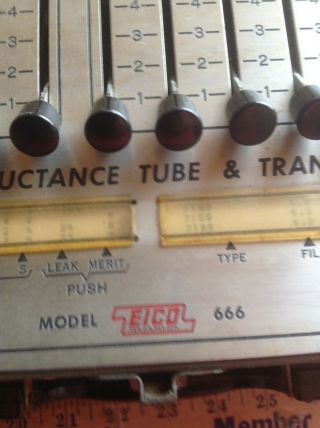 VINTAGE EICO 666 DYNAMIC CONDUCTANCE TUBE & TRANSISTOR TESTER W/MANUALS Collect 4