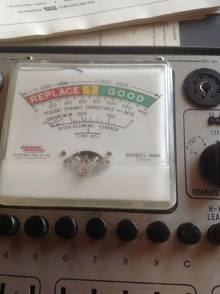 VINTAGE EICO 666 DYNAMIC CONDUCTANCE TUBE & TRANSISTOR TESTER W/MANUALS Collect 7