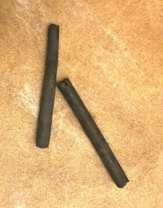 2 Ancient Columbia River Excavated Copper Long Beads - Native American Artifacts