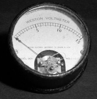Weston Model 301 Surface - Panel - Mounted Dc Voltmeter