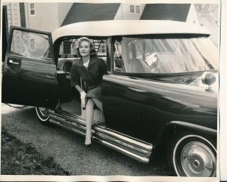 Cornell - Liberty Survival Auto 1958 8 X 10 Press Photo With Girl Vv