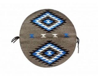 Rose Gorman,  Circular Eye Dazzler Rug,  Navajo Handwoven,  15 In Dia.