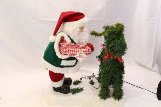 Telco Santa Tree Dog Trim 1996 Motinette Animated Christmas Figures Tags