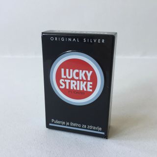 Lucky Strike Silver Tin Cigarette Box Case 4