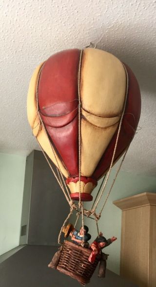 Vintage Air Balloon Passengers - Resin/polyester,  Wood