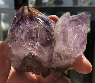 Amethyst Quartz Crystal Cluster From Namibia With Small Enhydro,  Brandberg