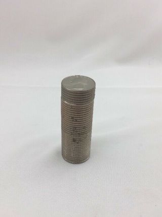 Roll Of Quarters Vintage Cigarette Lighter Flip Top Coin Change 2 3/4 " Tall Work
