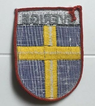 Sverige Sweden Swedish Flag Cross Souvenir Embroidered Badge Patch 3