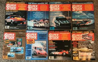 Stock & Drag Illustrated Magazines 8 Issues 1977 Vg