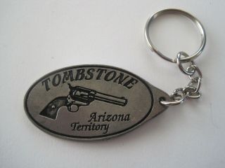 Tombstone Arizona Territory Pewter Keychain
