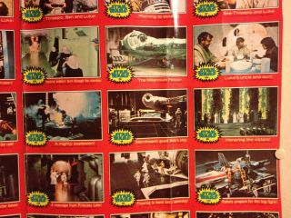 Uncut 1977 Star Wars Topps Poster Series 2 Red Complete Sheet 66 Trading Cards