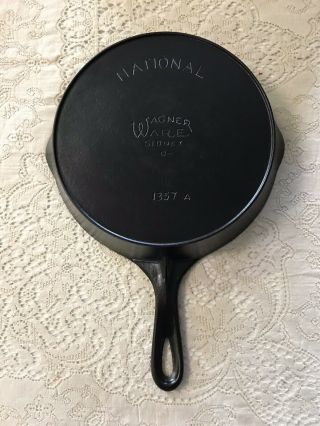 Fully Restored National Wagner No.  7 Cast Iron Skillet With Heat Ring,  Pn 1357a