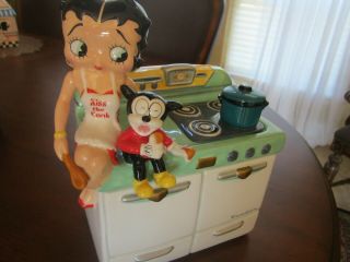 Vandor Betty Boop Cookie Jar " Kiss The Cook Sound When Lid Lifted