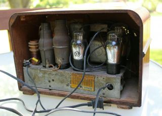 Vintage Tube Wood Radio - Clinton 127 - 5