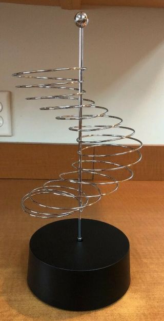 Vintage 1984 OTAGIRI Kinetic Art Moving Spiral Sculpture w/Box 2