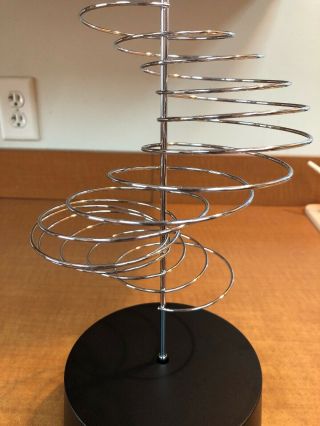 Vintage 1984 OTAGIRI Kinetic Art Moving Spiral Sculpture w/Box 4