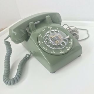 Vintage Dial Telephone Stromberg Carlson Green Rotary Desk Phone 1978 Collectibl