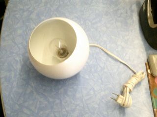 Vintage Mid Century Modern Swivelier White Metal Ball Light / Lamp Great