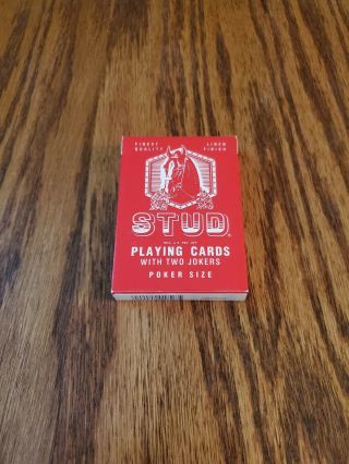 Vintage Stud Playing Cards Rare - Red