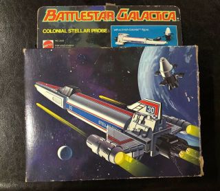 1978 Battlestar Galatica Colonial Stellar Probe Spacecraft In The Box W/ Pilot