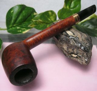 Vintage Estate Wally Frank Ltd Imported Briar Smoking Pipe 14k Rolled Gold Band