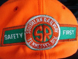 Vintage Southern Railway Tennessee Safety Award Orange Hat