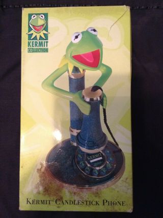 Telemania Vintage Kermit The Frog Old Time Candlestick Phone 7