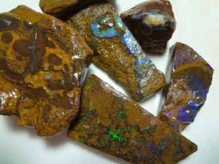 Natural Boulder Opal Rough Parcel From Opalton 700 Carat Total Lapidary Hobby