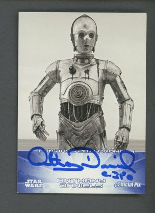 2011 Official Pix Star Wars Fan Days Anthony Daniels Auto Rare