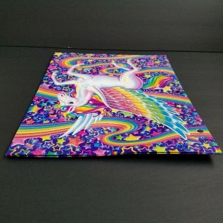 Lisa Frank Skye Pegasus Folder 2 Pocket 3 Ring Portfolio Glitter Sparkle 5