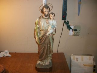 Santa Teresita - Peru St.  Joseph With Christ Child 25 " Fiberglass Statue