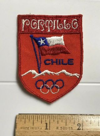Portillo Chile Chilean Ski Skiing Resort Area Souvenir Embroidered Patch Badge