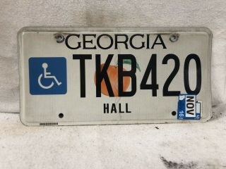 2016 Georgia Handicap License Plate 420 (weed/pot / Cbd)
