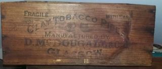 Antique Tobacco Pipe Box,  D Mcdougall,  Glasgow Scotland,  Late 1880s - 1900,  -