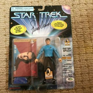 Leonard Nimoy Signed Autographed Star Trek Spock 1996 Playmate Figure