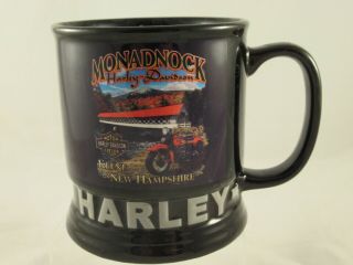 Harley Davidson Motorcycles Keene Nh Cover Bridge Coffee Cup Mug Black