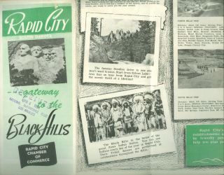 1951 Rapid City Sc Black Hills Tourist Brochure