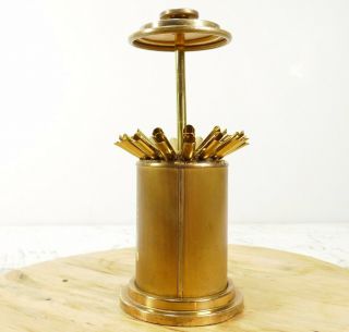 Vintage Art Deco Table Cigarette Dispenser Antique Retro Sputnik Mid Century Tin