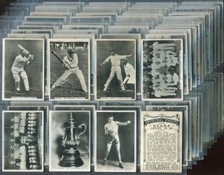 94/96 Tobacco Cards,  Senior Service,  Sporting Events Stars,  Sportsmen,  Women,  1935