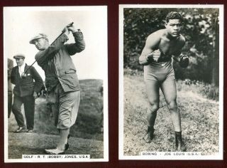 94/96 Tobacco Cards,  Senior Service,  SPORTING EVENTS STARS,  Sportsmen,  Women,  1935 2