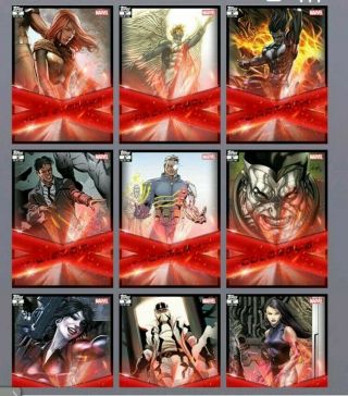Topps Marvel Collect Card Trader X - Force 1st Printing Full Set Of 12 Award Ready