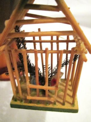 Vintage Steinbach Smoker Germany German Musical Man with Bird Cage.  9 