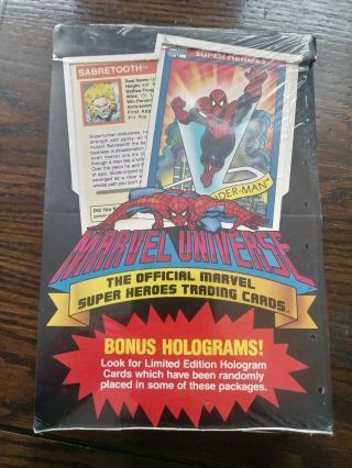 1990 Marvel Universe Series 1 Cards Factory Box W/ Holograms 36 Packs