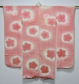 Japanese Kimono Silk Furisode Juban / Ume Flower / Silk Fabric /356